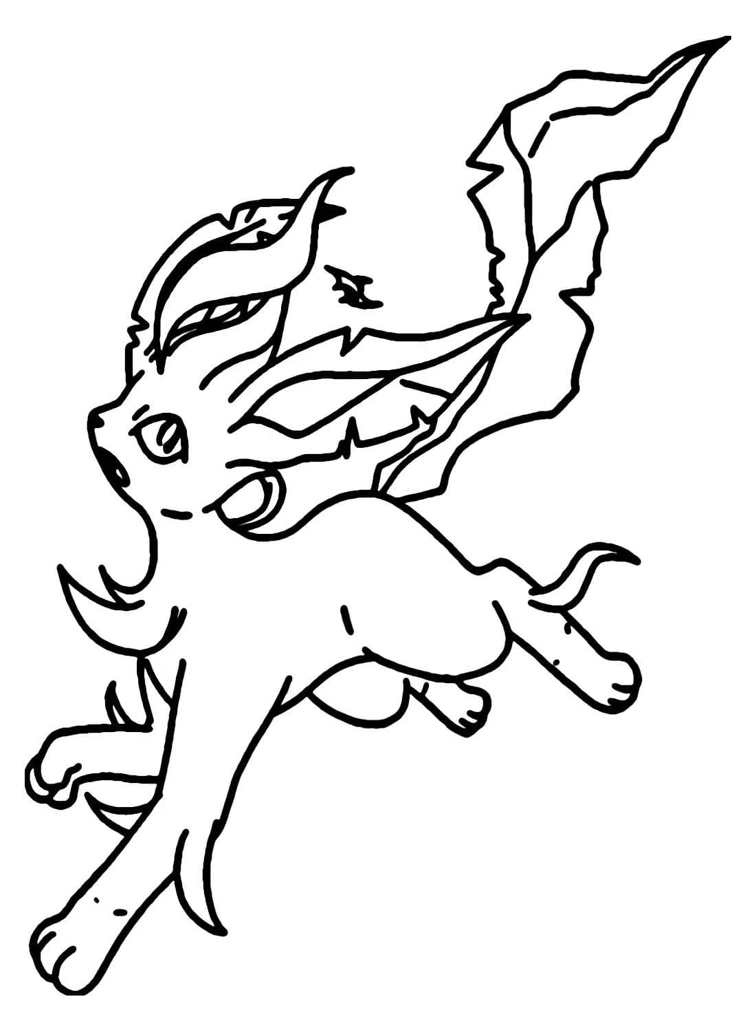 驚異のリーフィア ぬりえ