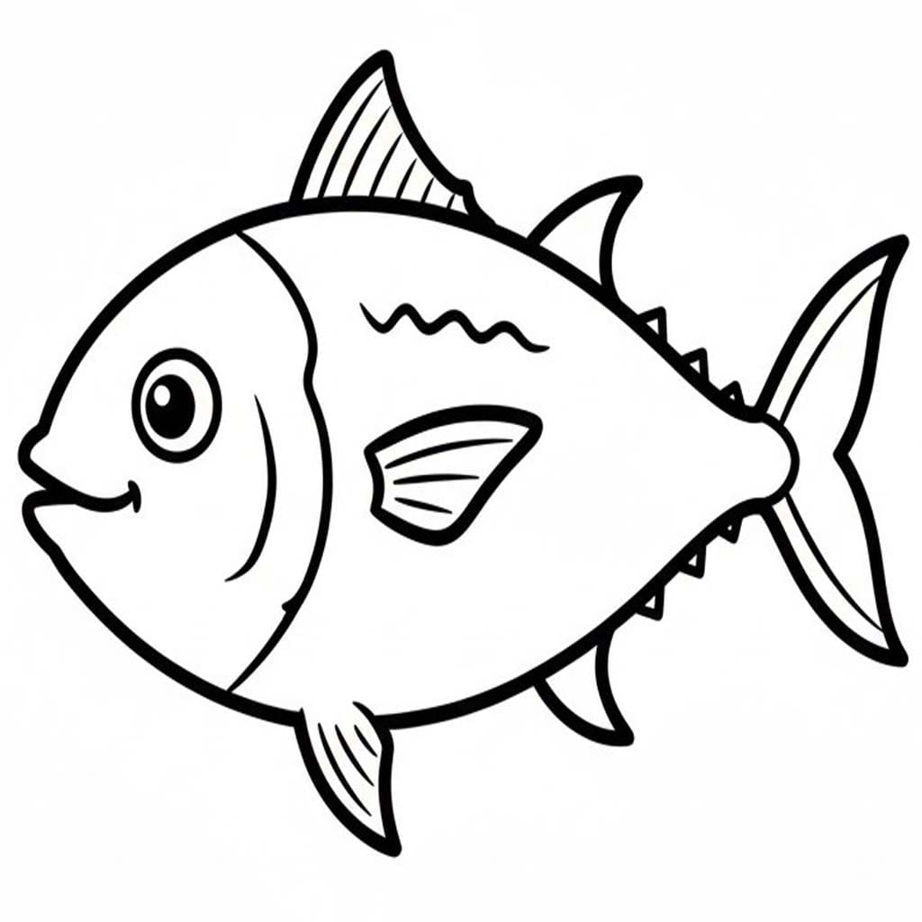 マグロ 描画 ぬりえ