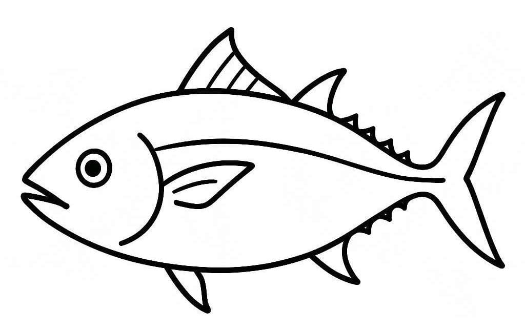 マグロ 無料で印刷可能 ぬりえ