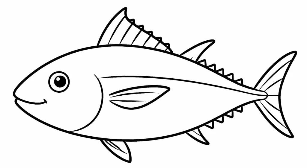 マグロ 無料で ぬりえ