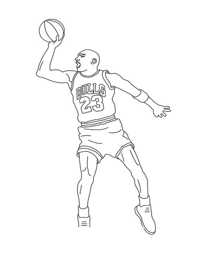 マイケル・ジョーダン 描画 ぬりえ