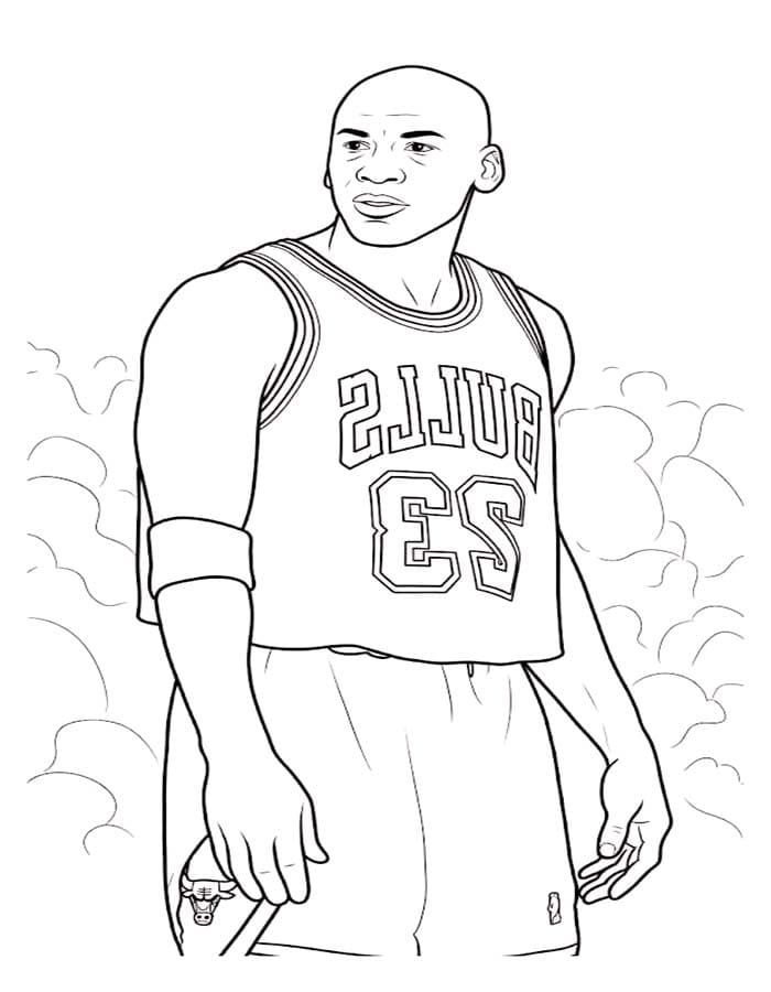 マイケル・ジョーダン 描く ぬりえ