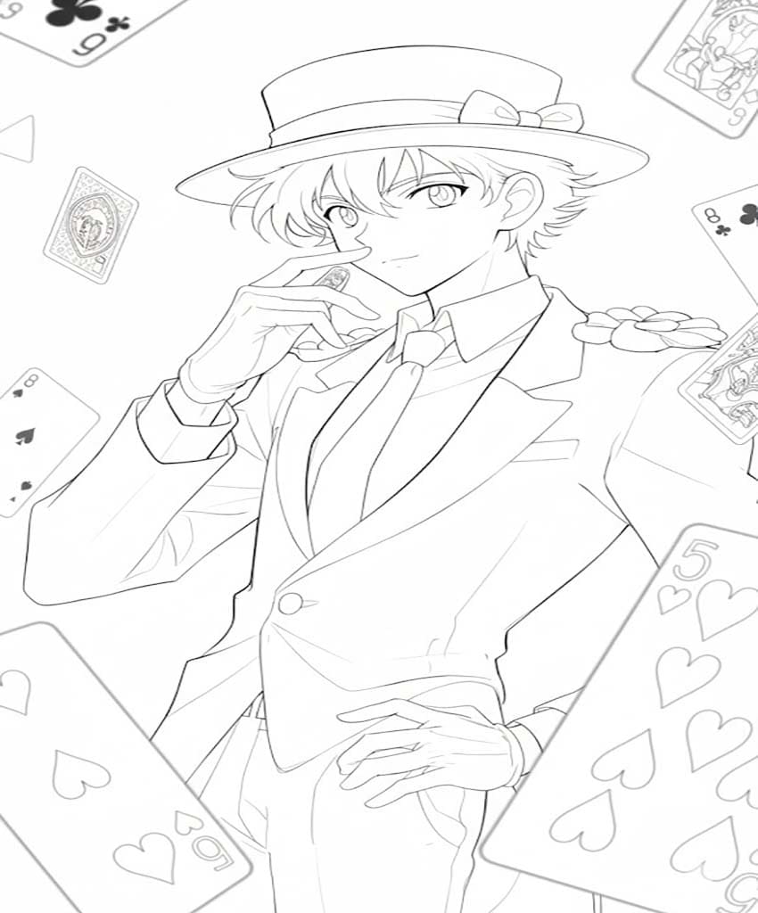 まじっく快斗 簡単 ぬりえ