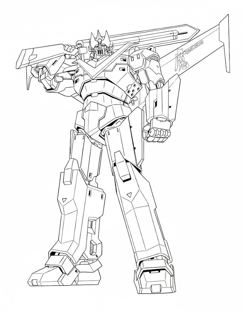 マジンガーZ 印刷可能 ぬりえ