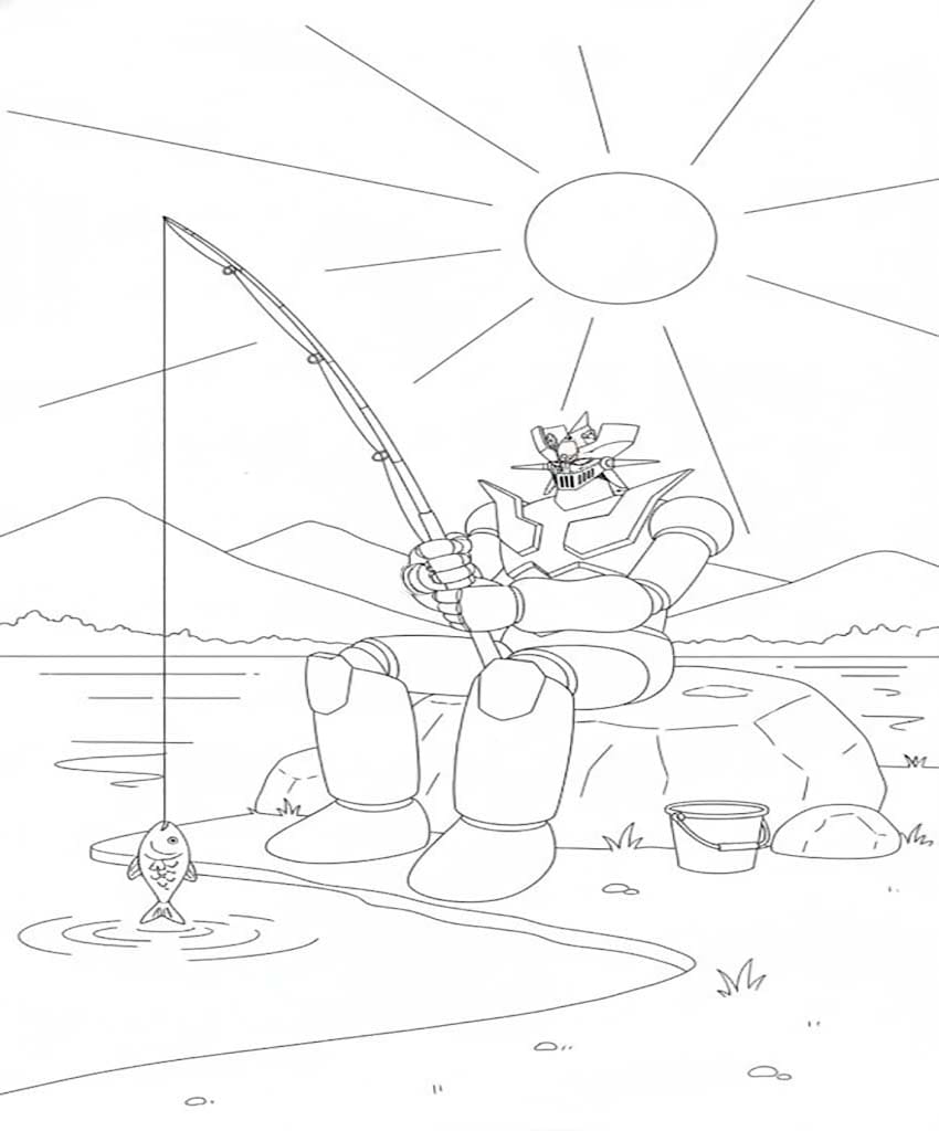 マジンガーZ 無料で印刷可能 ぬりえ