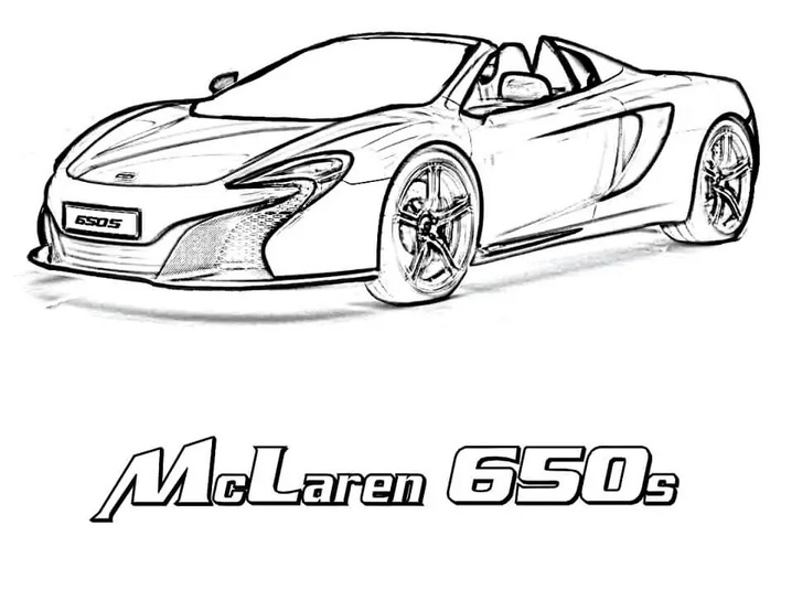 マクラーレン 650s ぬりえ