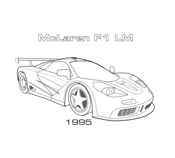 マクラーレン F1 LM-1995 ぬりえ