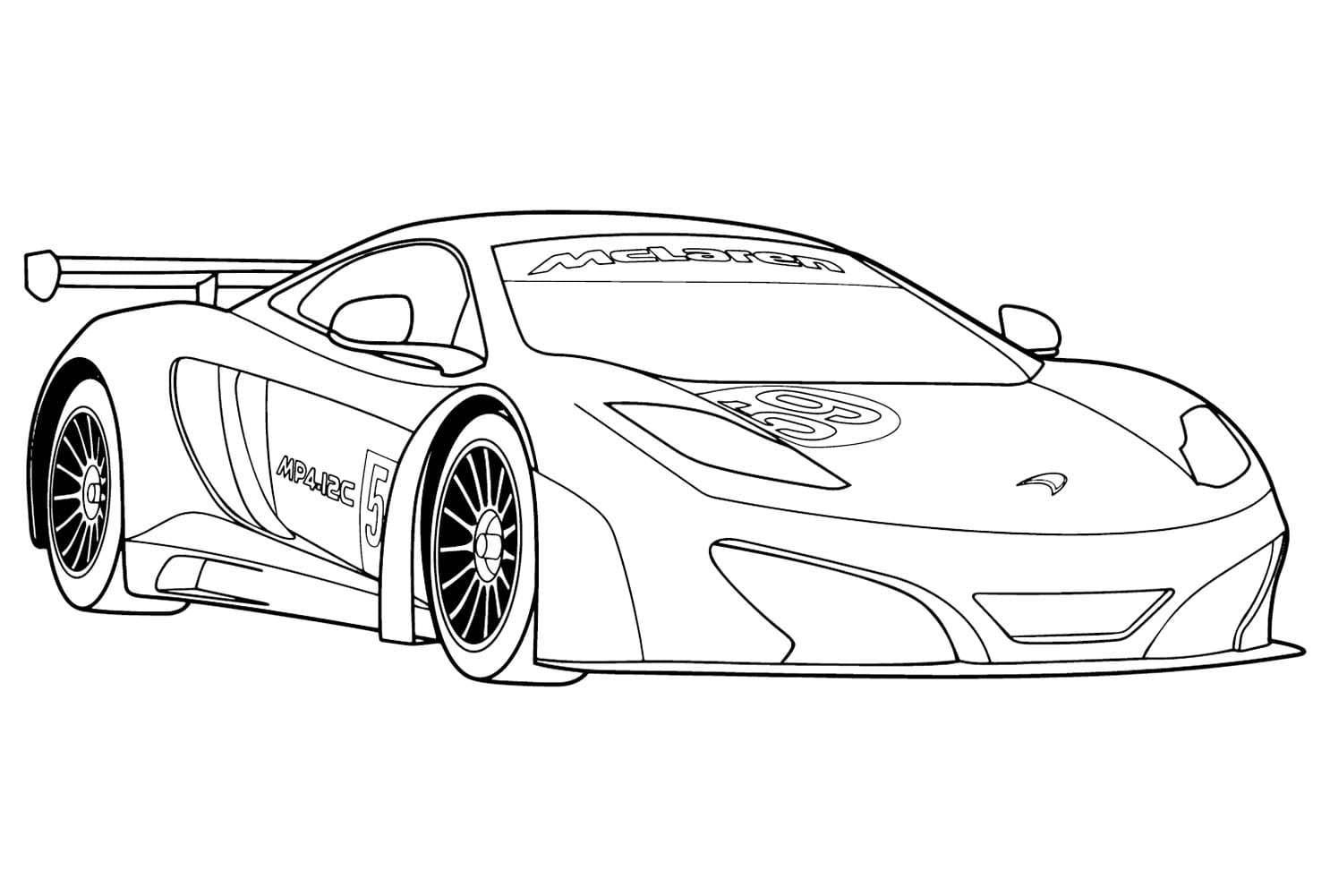 マクラーレン MP4 12C GT3 ぬりえ