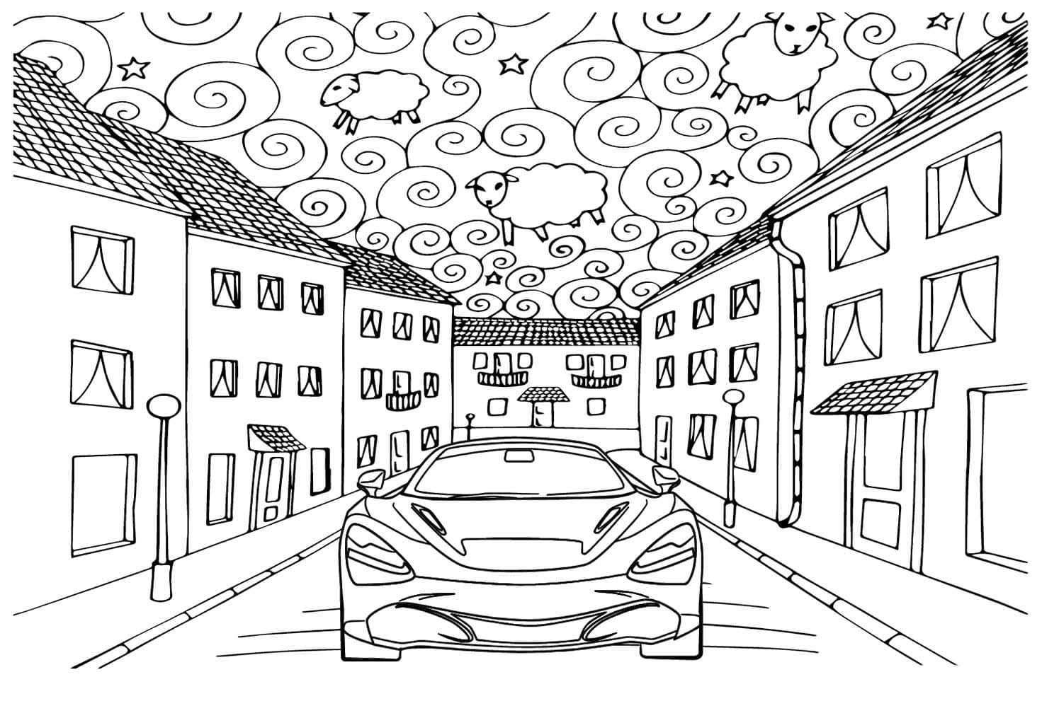 マクラーレンの基本を描く ぬりえ