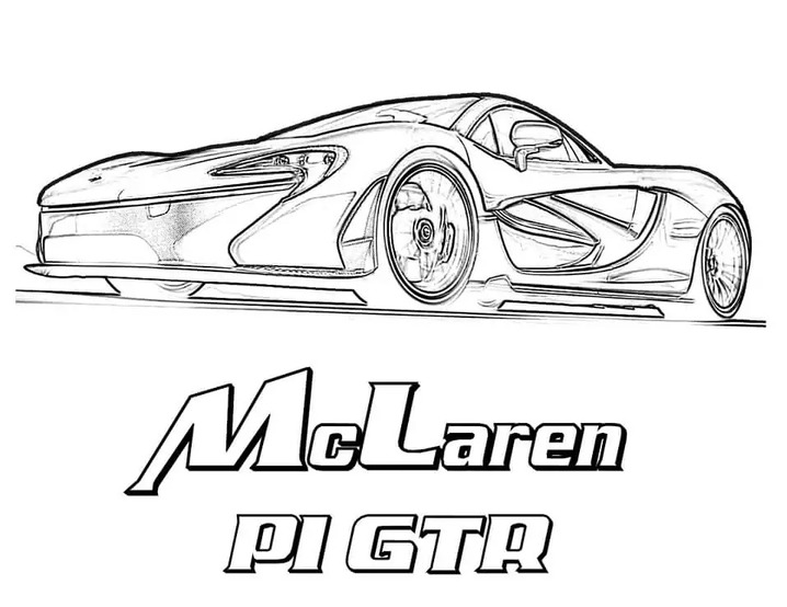 マクラーレン P1 GTR ぬりえ