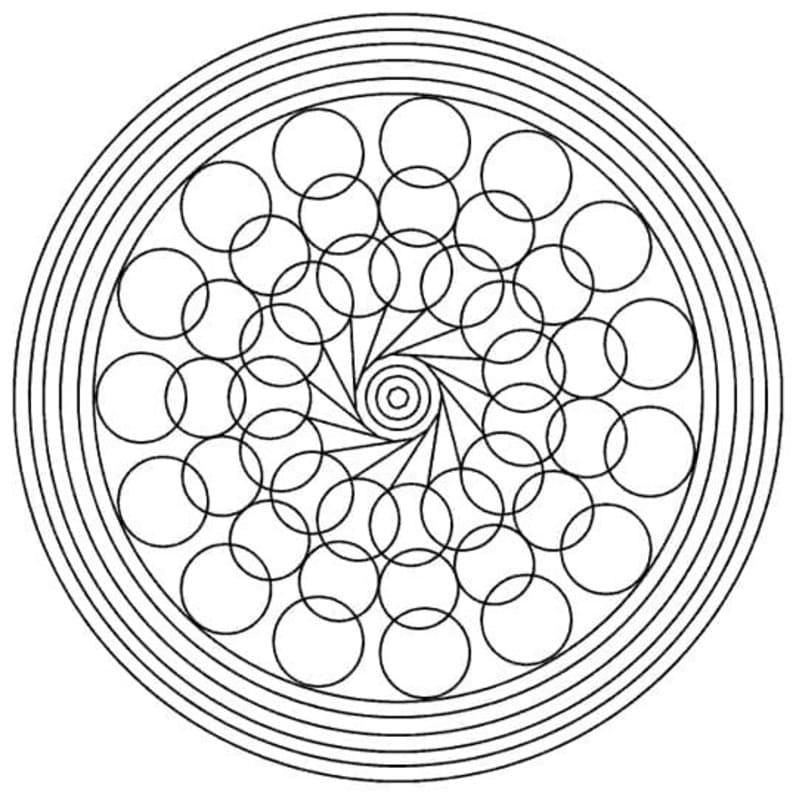 万華鏡 1 ぬりえ