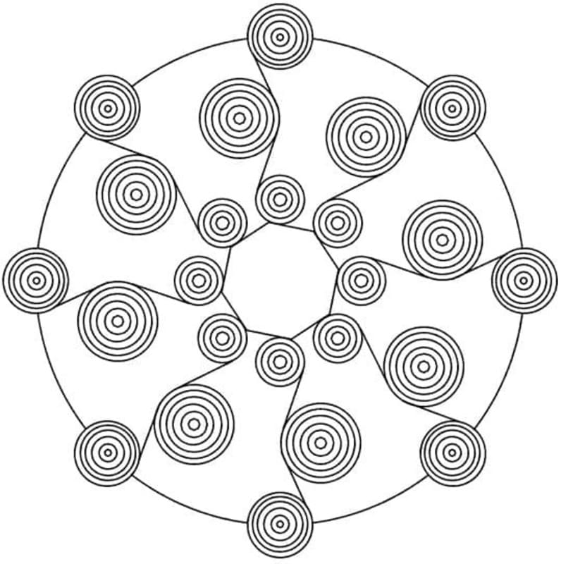 万華鏡 3 ぬりえ
