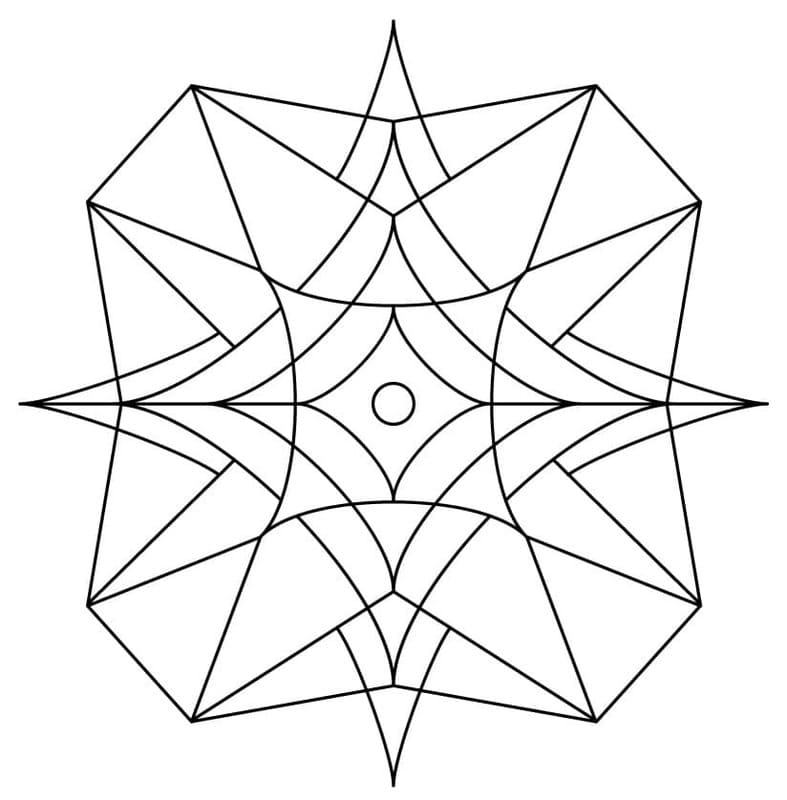 万華鏡の絵 ぬりえ