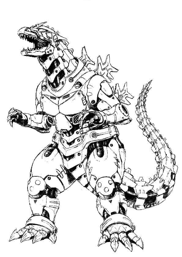 メカゴジラの絵 ぬりえ