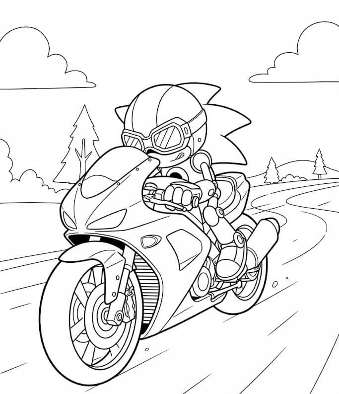 メタルソニック 無料で ぬりえ