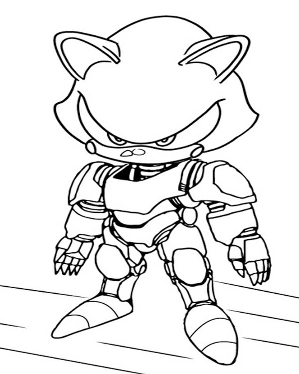 メタルソニック 単純 ぬりえ