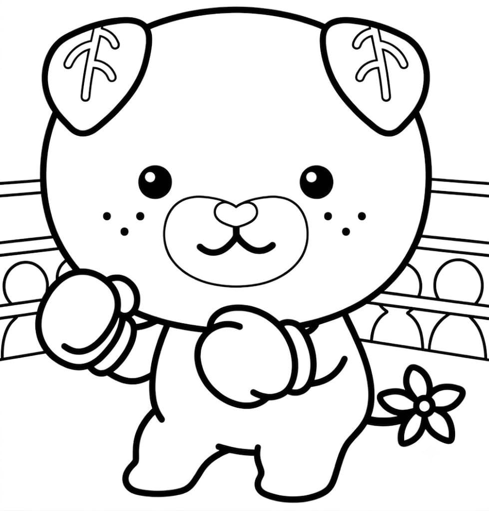 みきゃん 単純 ぬりえ