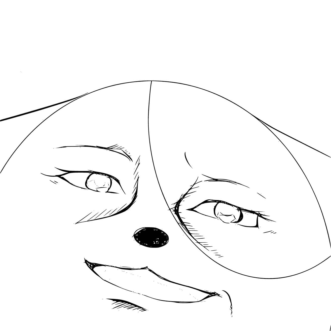 みちまるくん 1 ぬりえ
