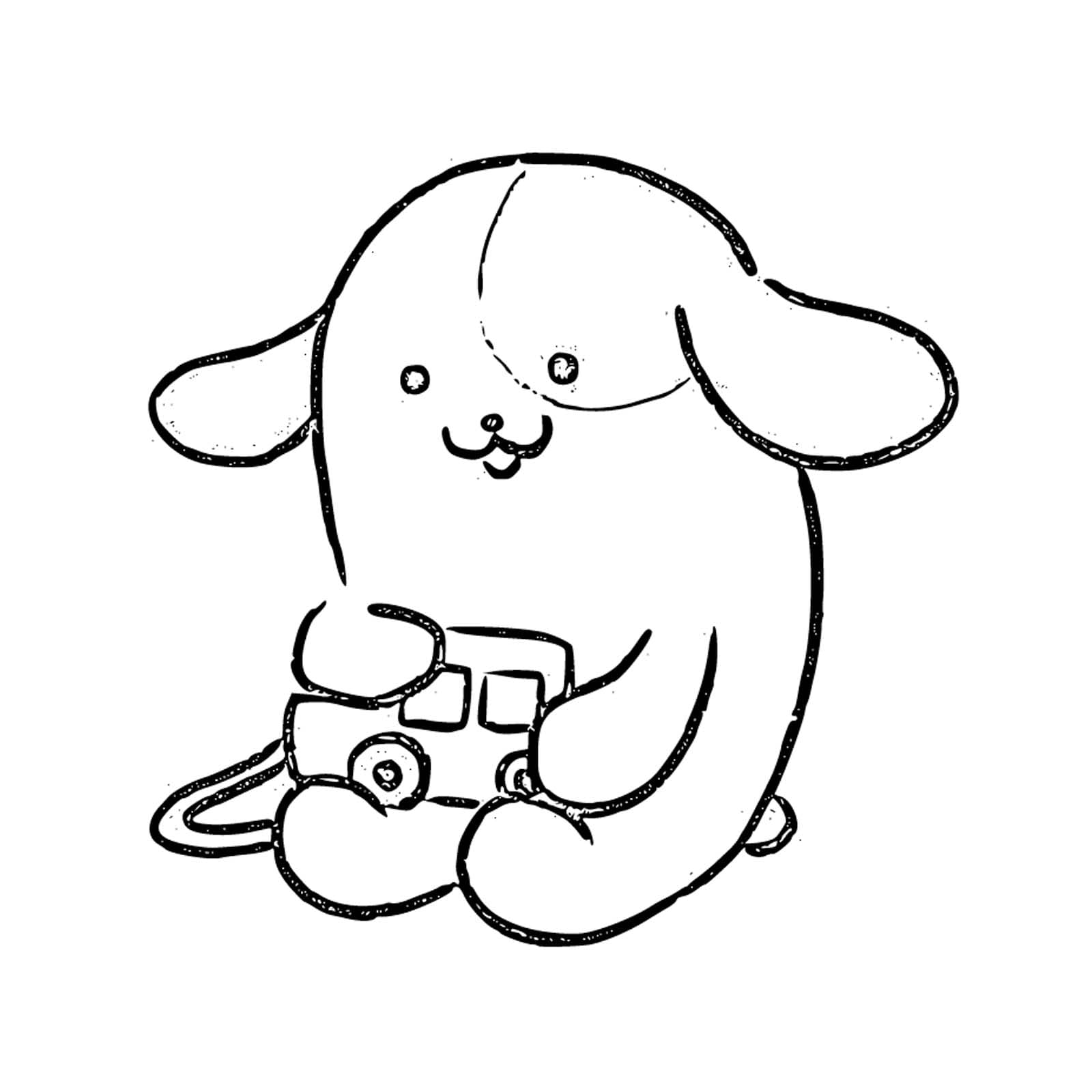 みちまるくん 2 ぬりえ
