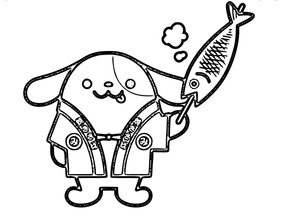みちまるくん 5 ぬりえ