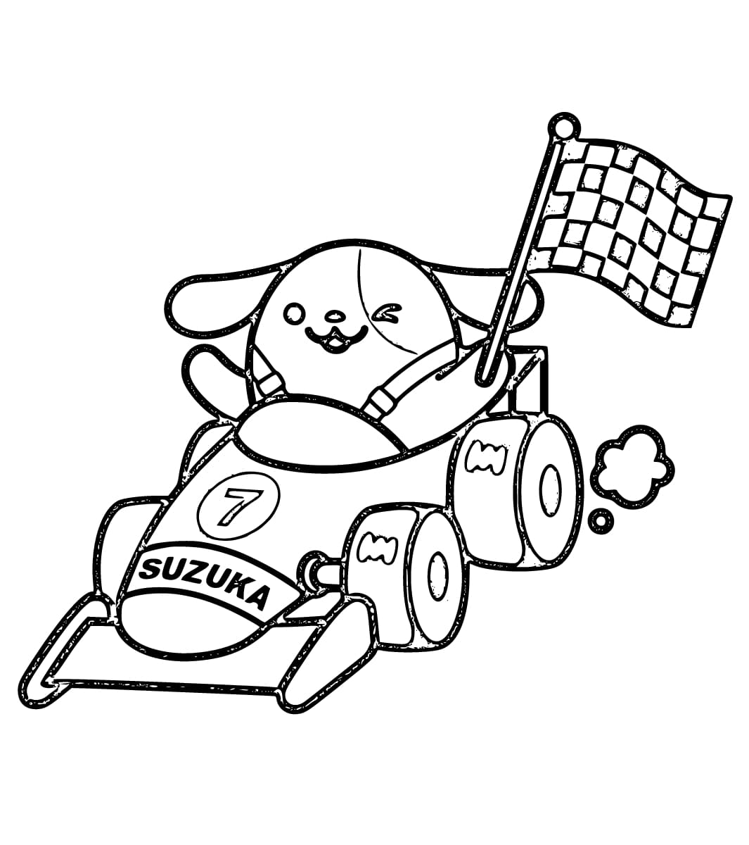みちまるくん 6 ぬりえ