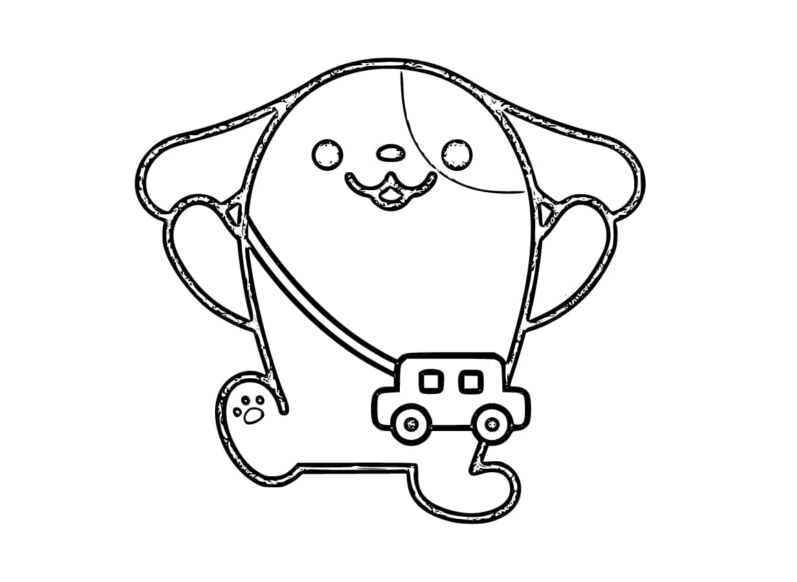 みちまるくん 8 ぬりえ