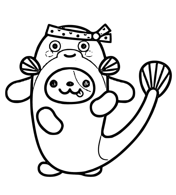 みちまるくん 簡単 ぬりえ