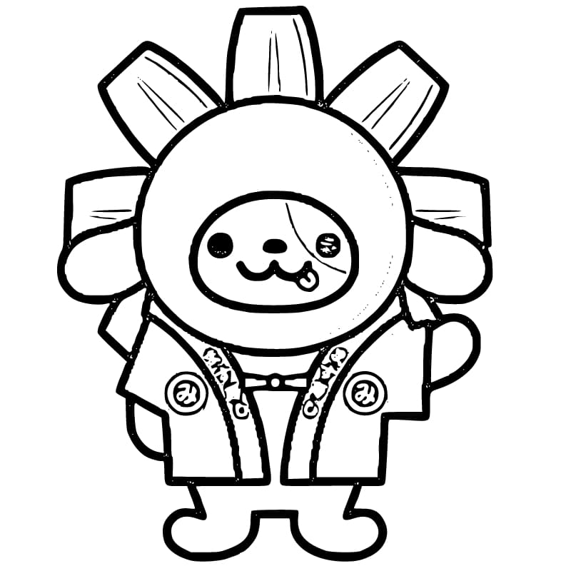 みちまるくん 単純 ぬりえ