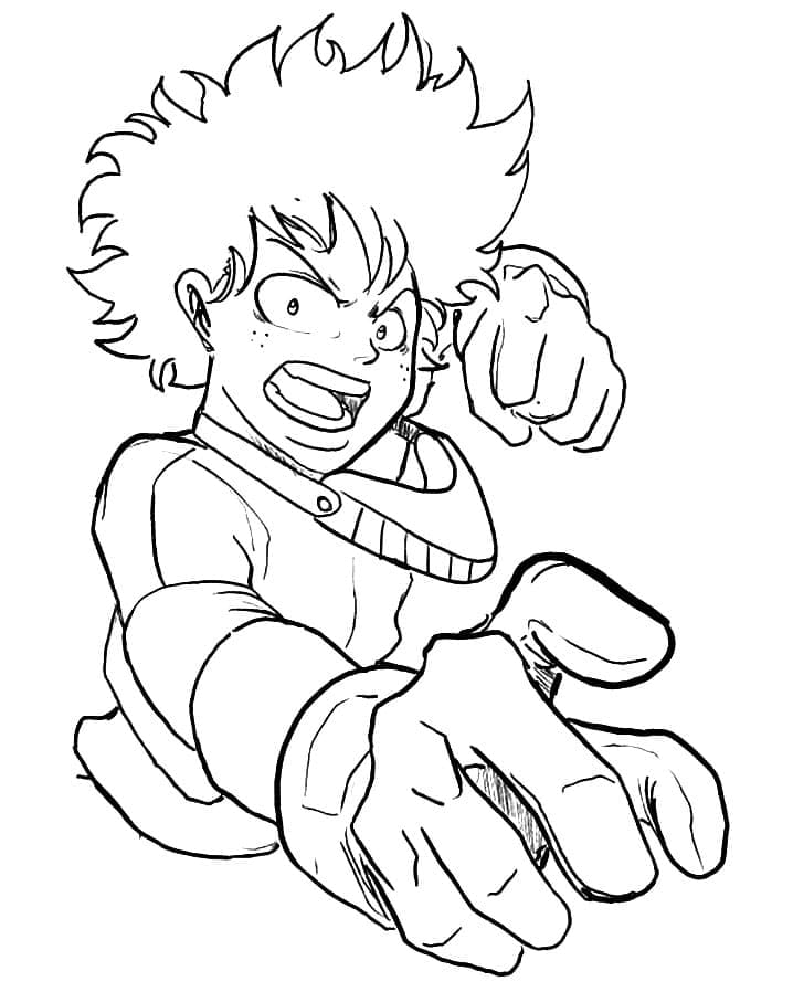 緑谷出久 描く ぬりえ