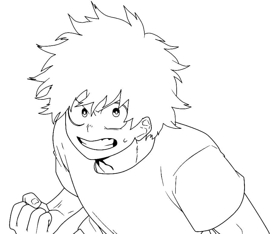 緑谷出久 簡単 描く ぬりえ