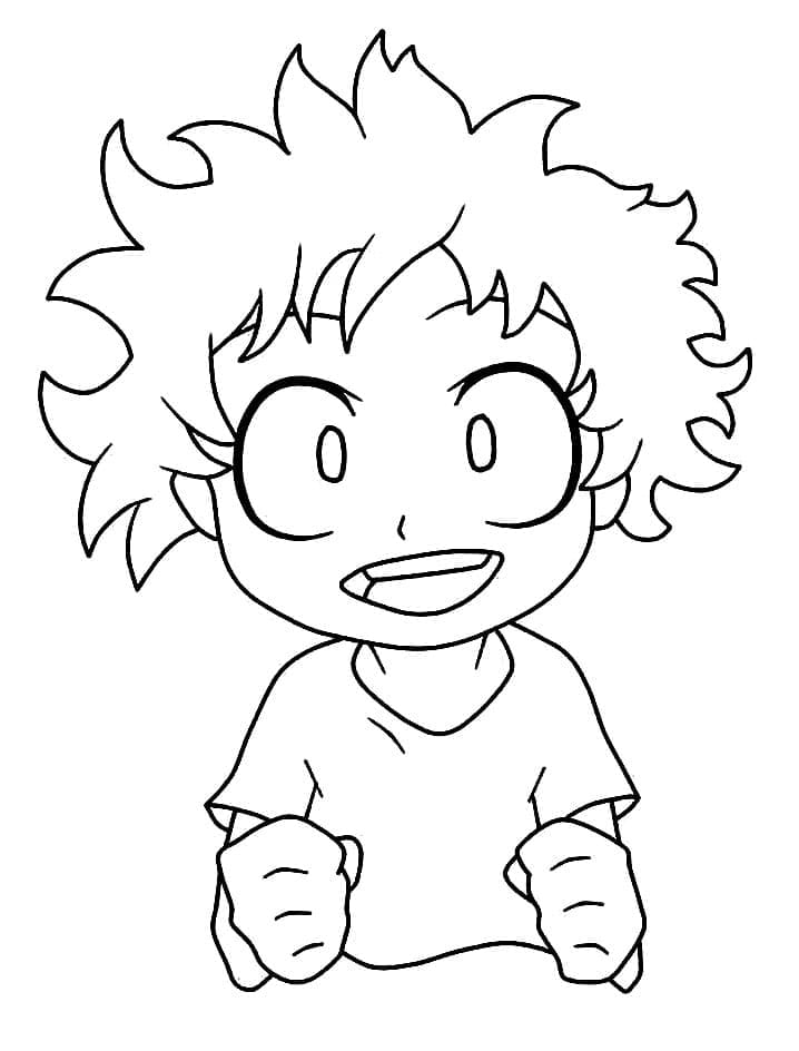 緑谷出久 無料で描く ぬりえ