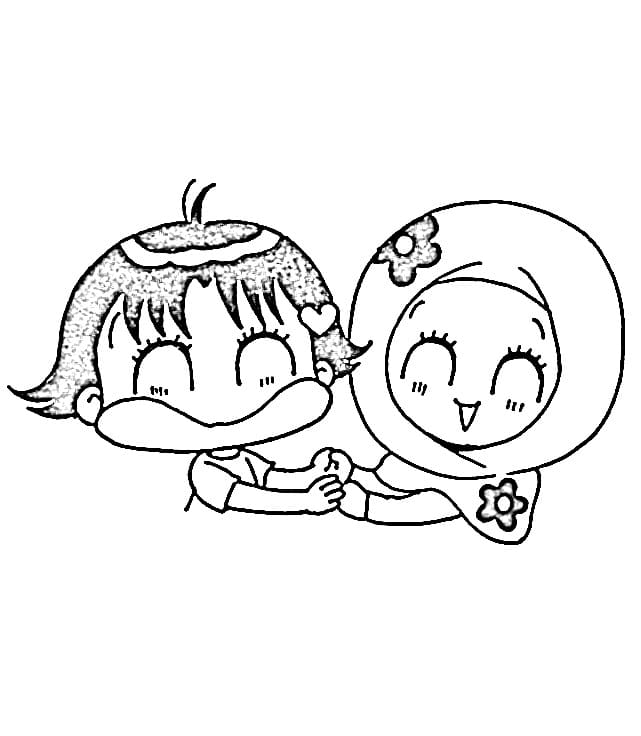 巫女画像 ぬりえ