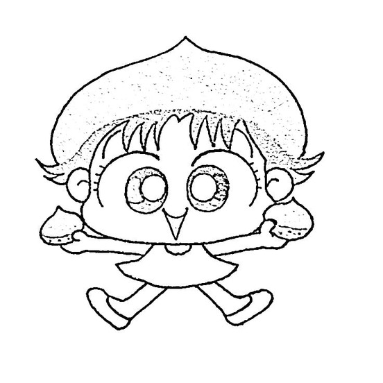 巫女少し ぬりえ