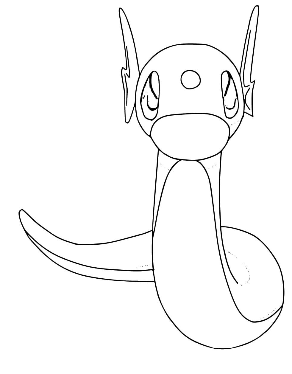 ミニリュウ 7 ぬりえ