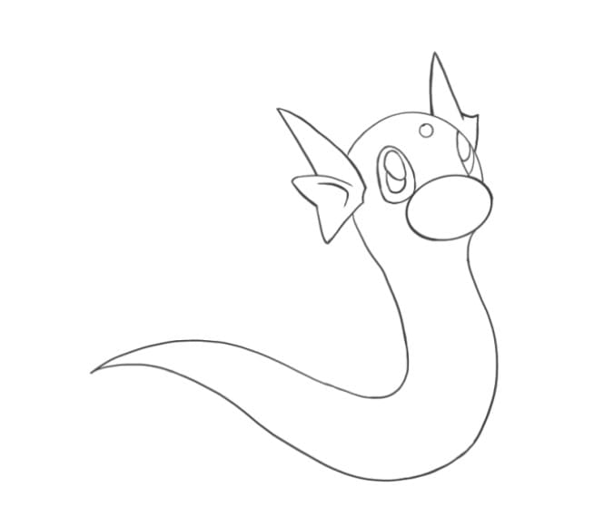 ミニリュウ ニース ぬりえ