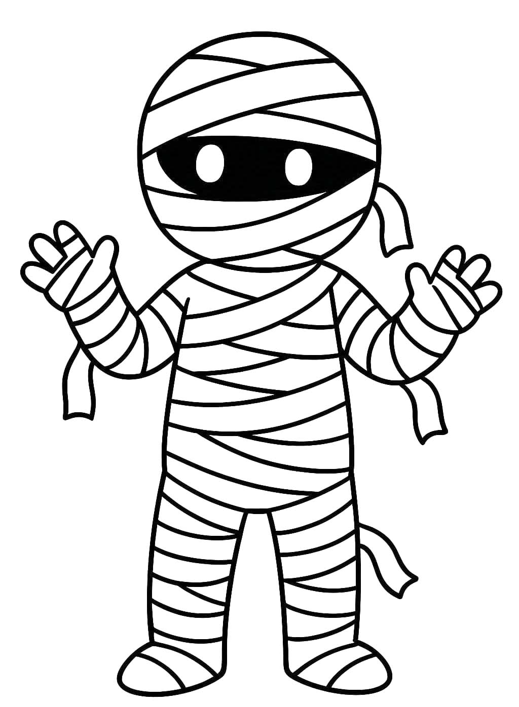 ミイラ 描画 ぬりえ