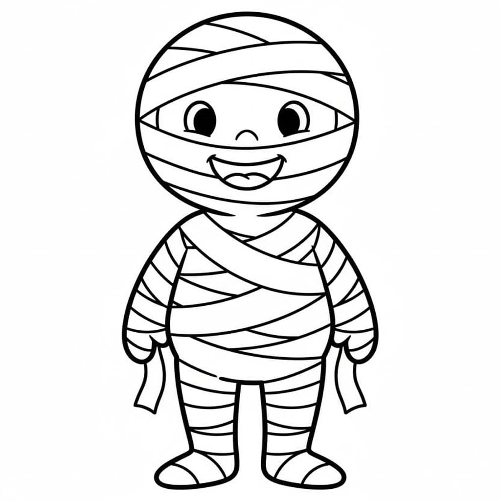 ミイラ 描く ぬりえ