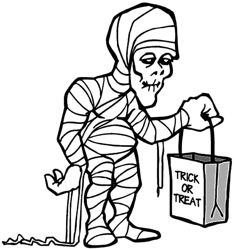 ミイラ 無料で印刷可能 ぬりえ