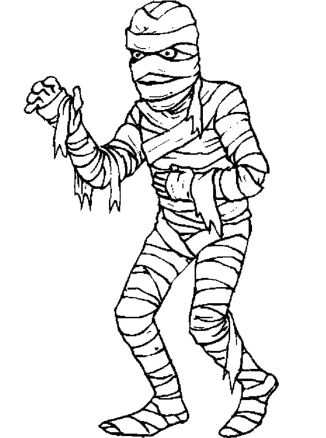 ミイラ 無料 ぬりえ