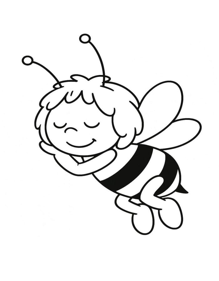 みつばちマーヤの冒険 描画 ぬりえ