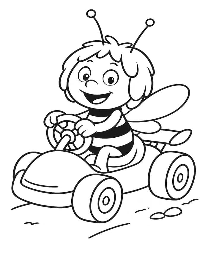 みつばちマーヤの冒険 描く ぬりえ