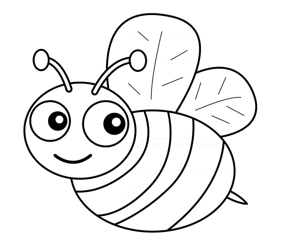 ミツバチ 3 ぬりえ