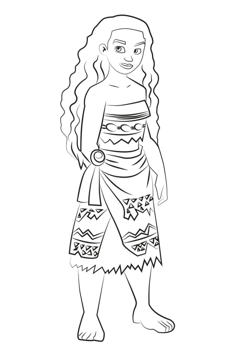 モアナの絵 ぬりえ