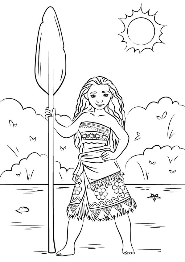 モアナ・ワイアリキ ぬりえ
