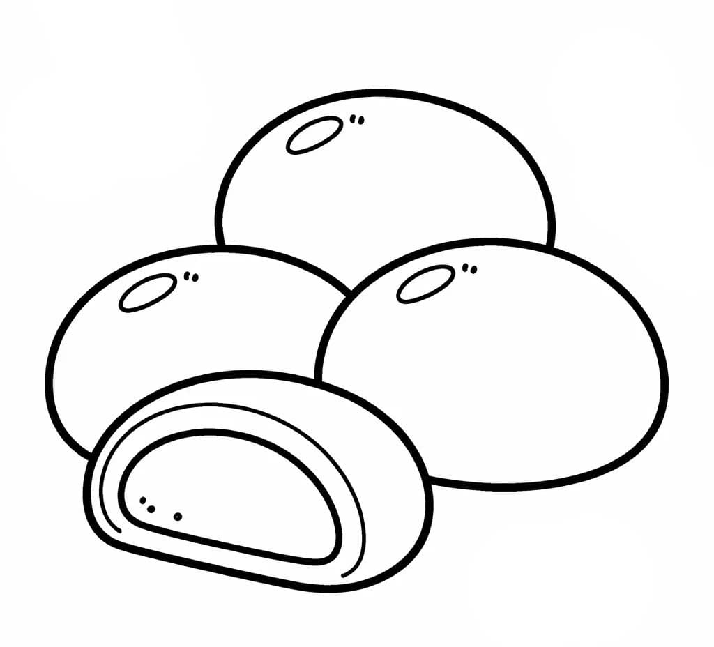 餅 スケッチ ぬりえ