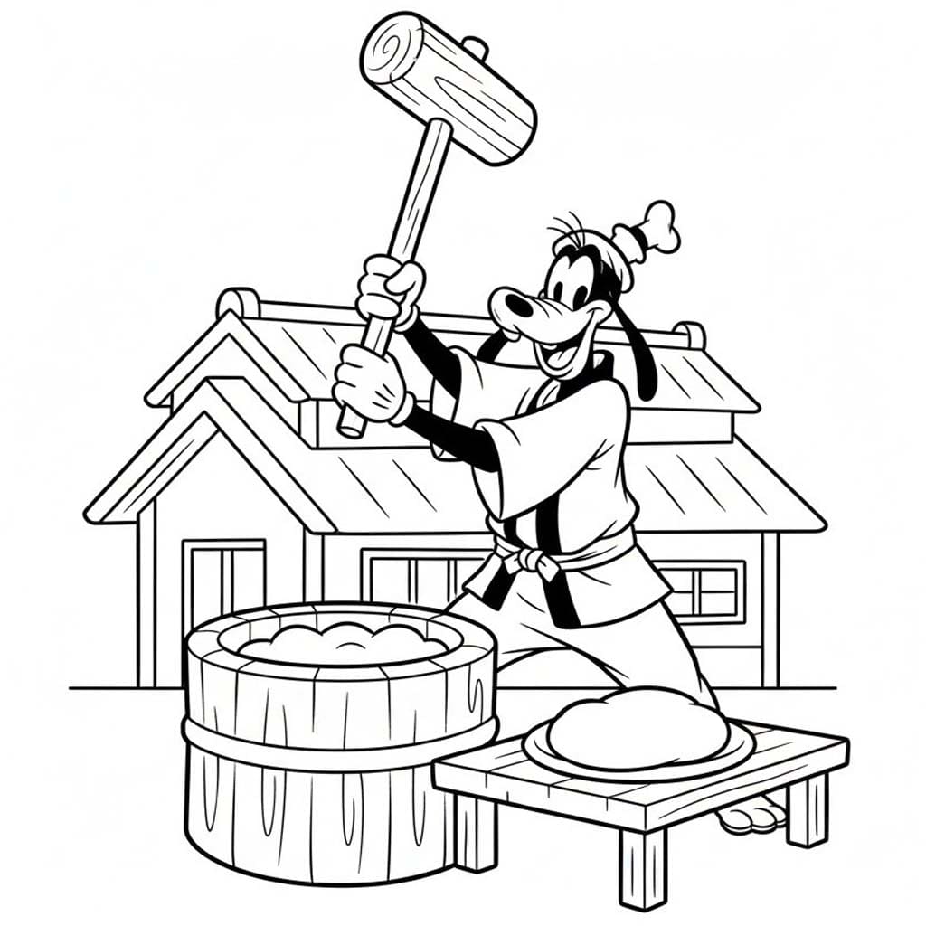 餅 単純 ぬりえ