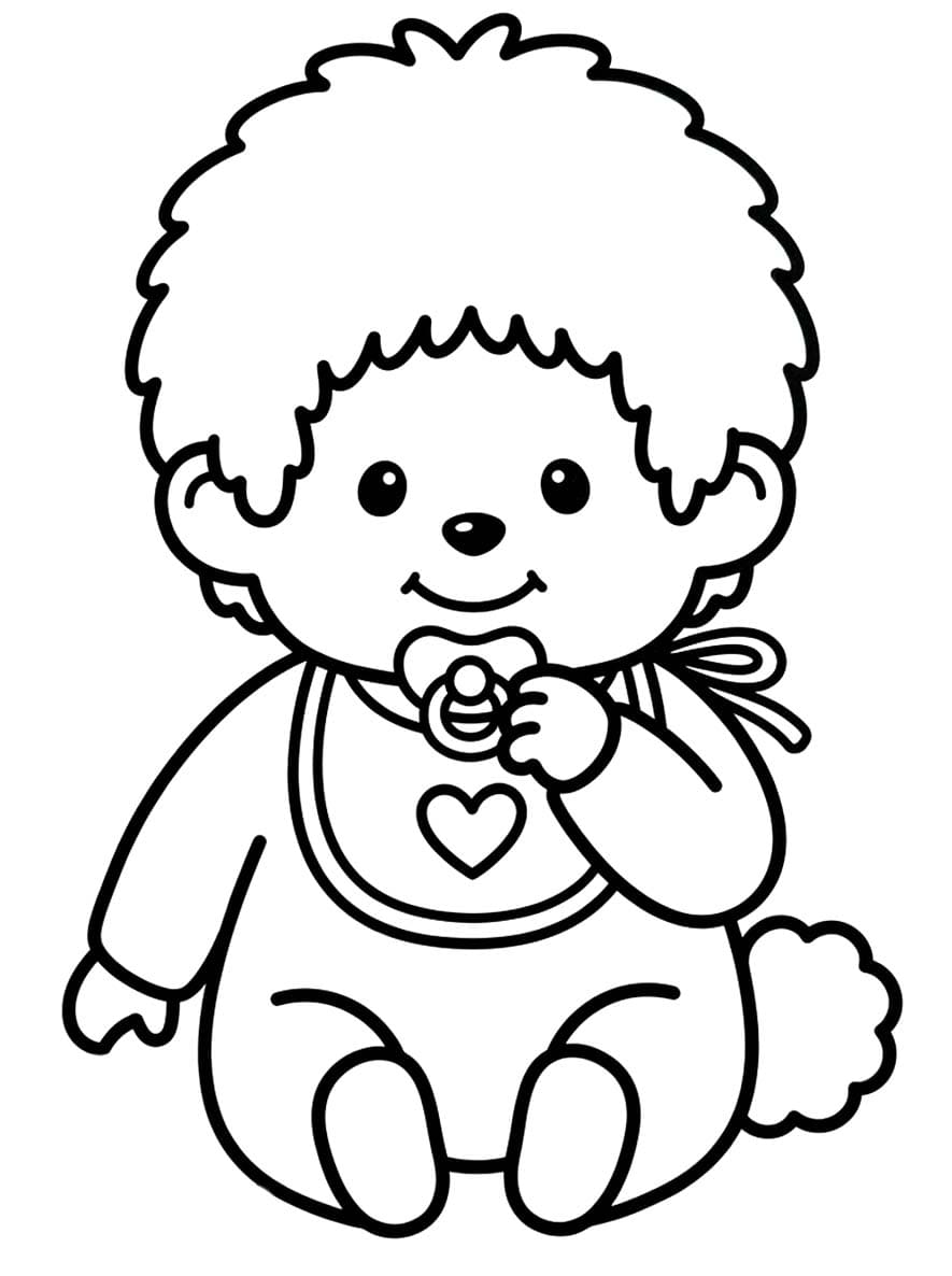 モンチッチ 印刷可能 ぬりえ