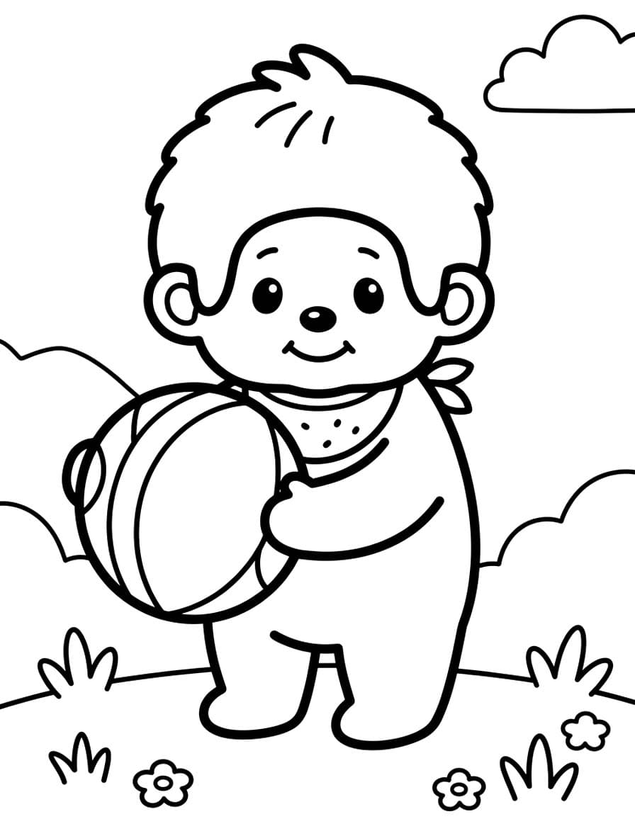 モンチッチ 描く ぬりえ