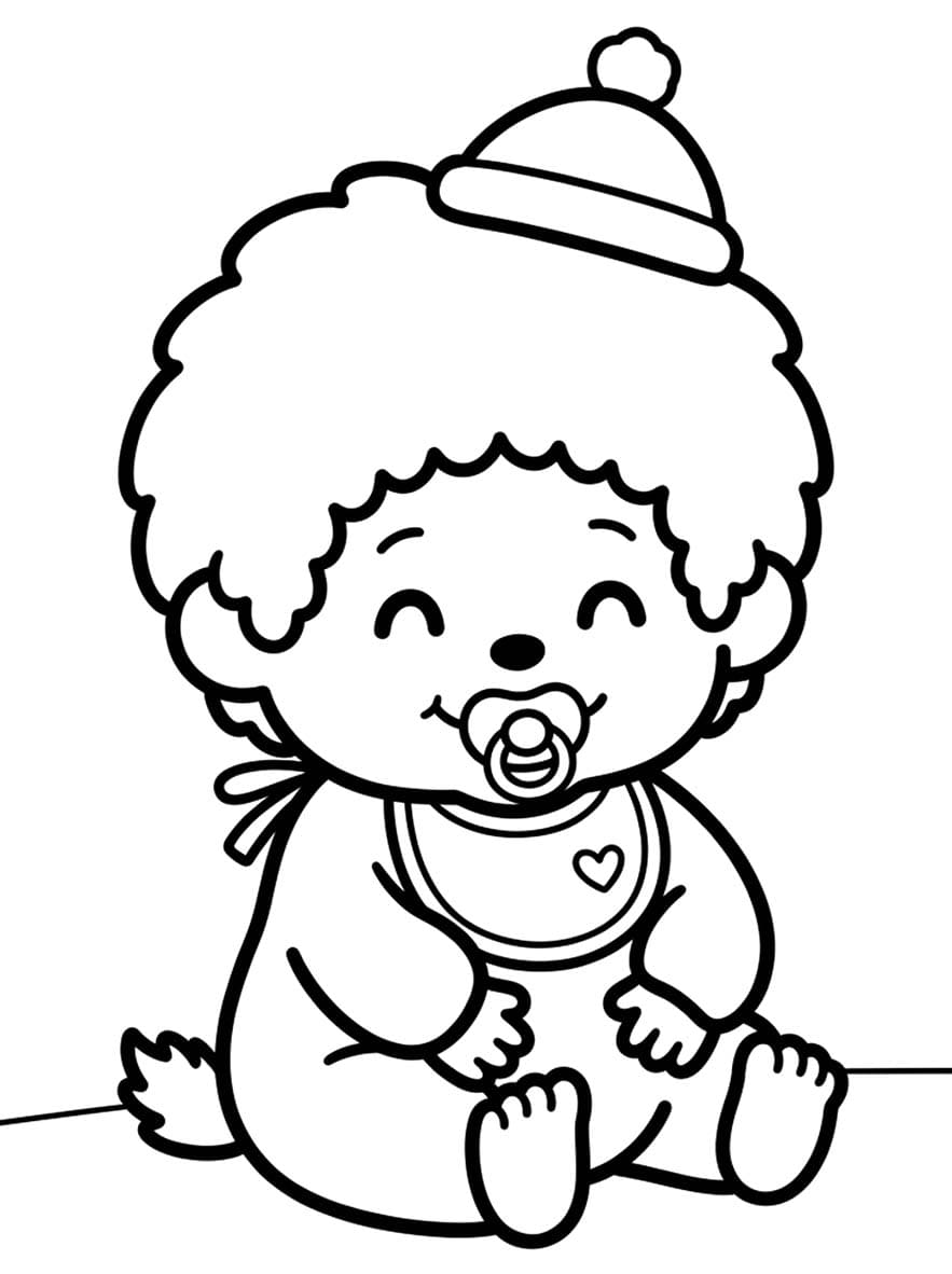 モンチッチ 無料で印刷可能 ぬりえ