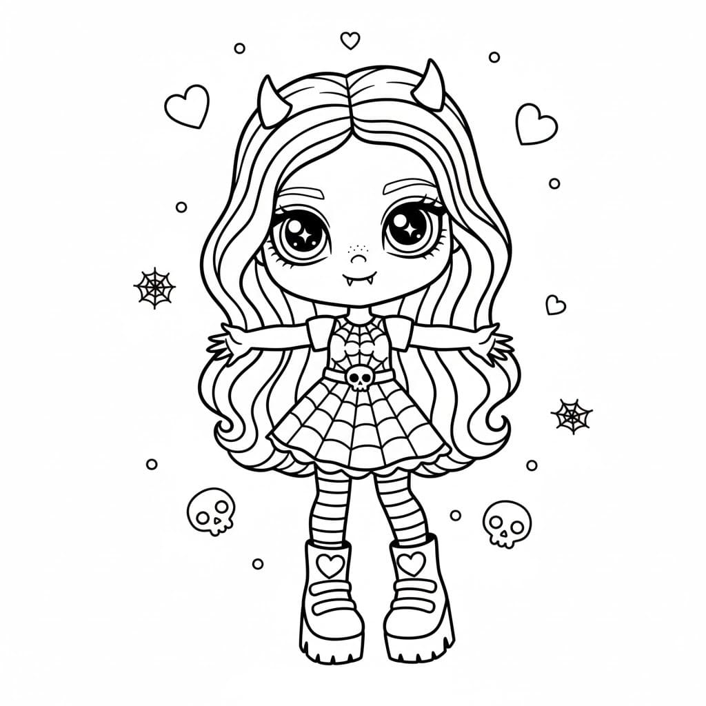 モンスター・ハイ 画像 ぬりえ